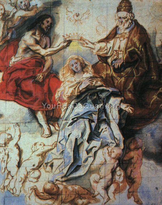 The Coronation of The Virgin by the Holy Trinity - 雅各布·约尔当斯